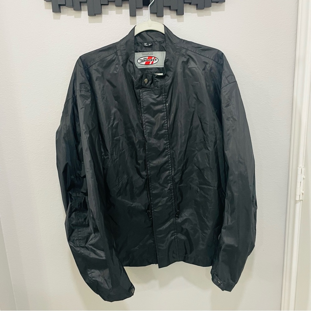 Joe Rocket Black Zipper Mens Size XL Motorcycle Lightweight Jacket
